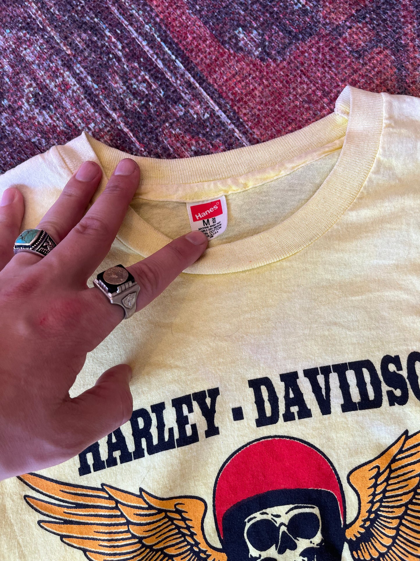 Harley Davidson Yellow vintage tshirt