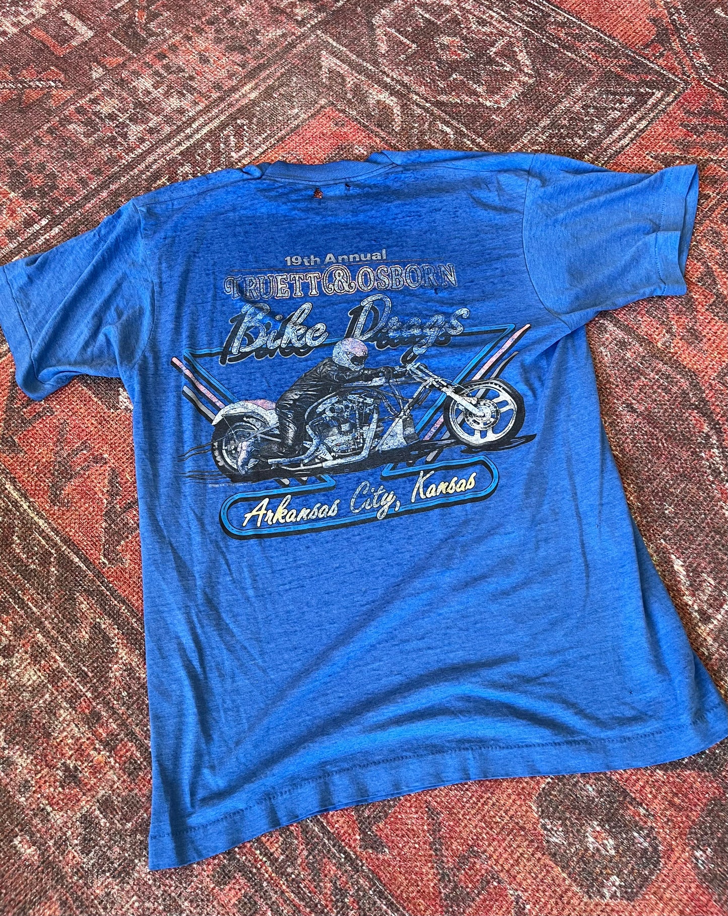 Arkansas bike drags vintage racing tshirt