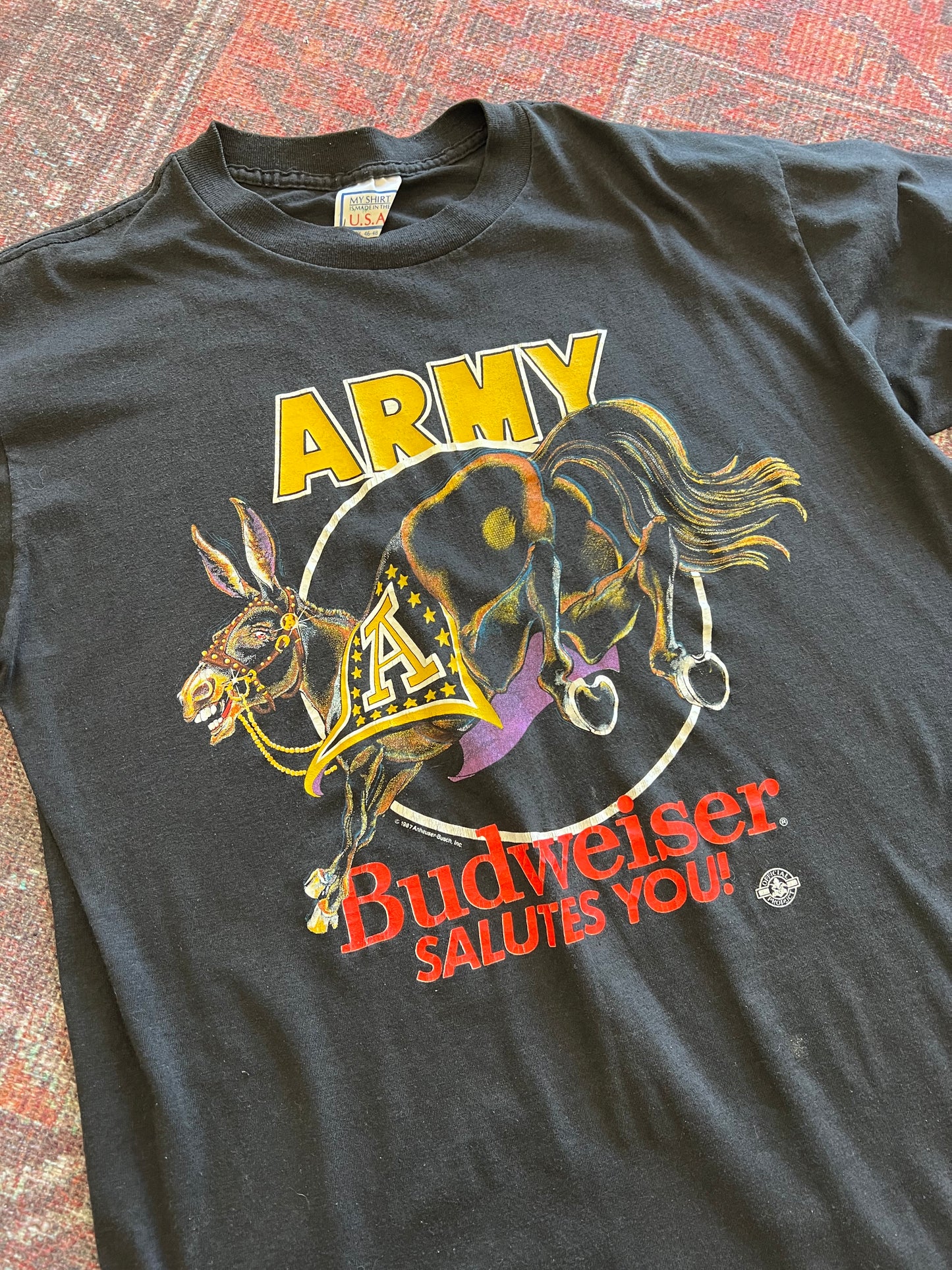 Vintage Army Budweiser 1987 tshirt