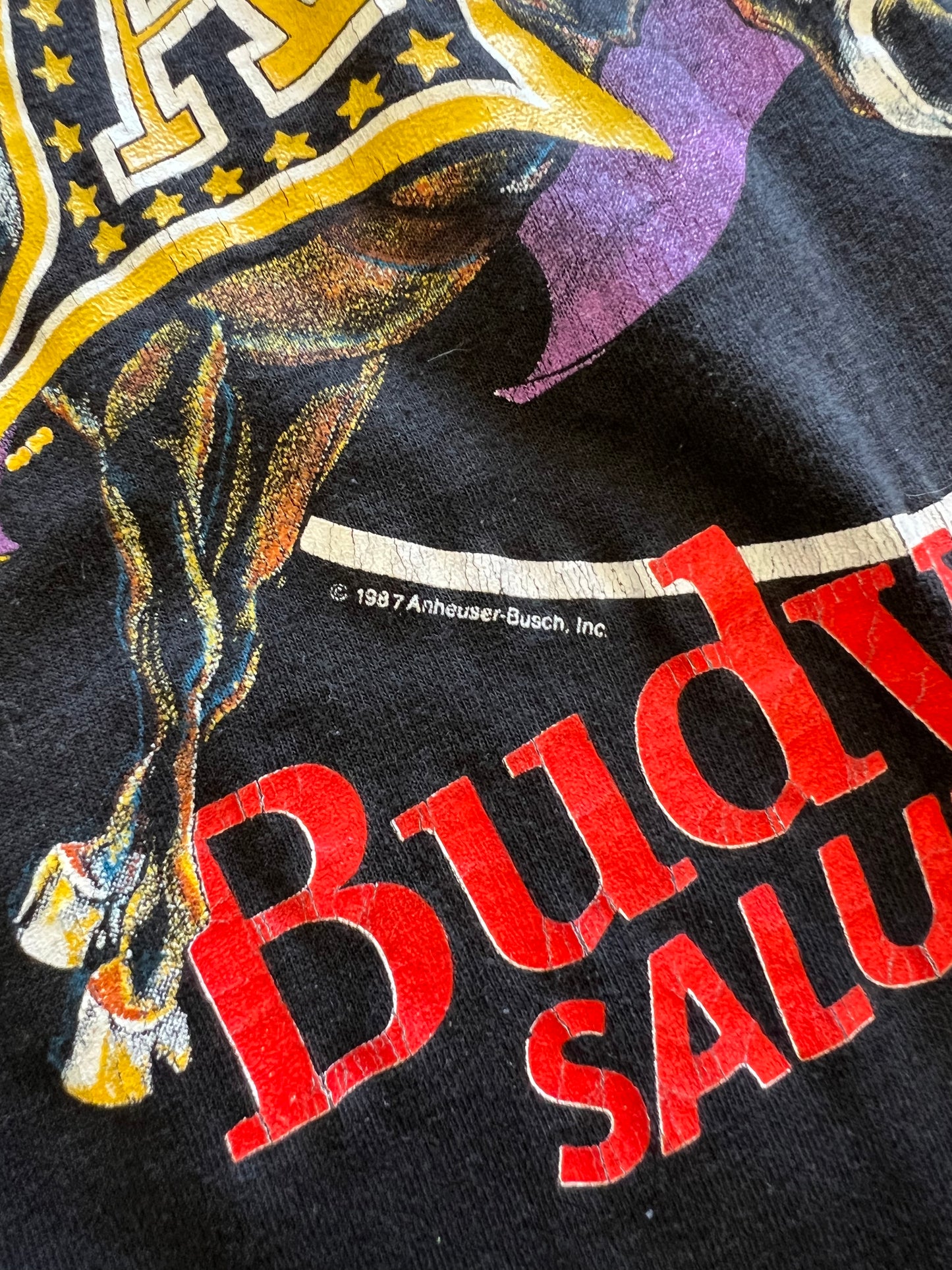 Vintage Army Budweiser 1987 tshirt