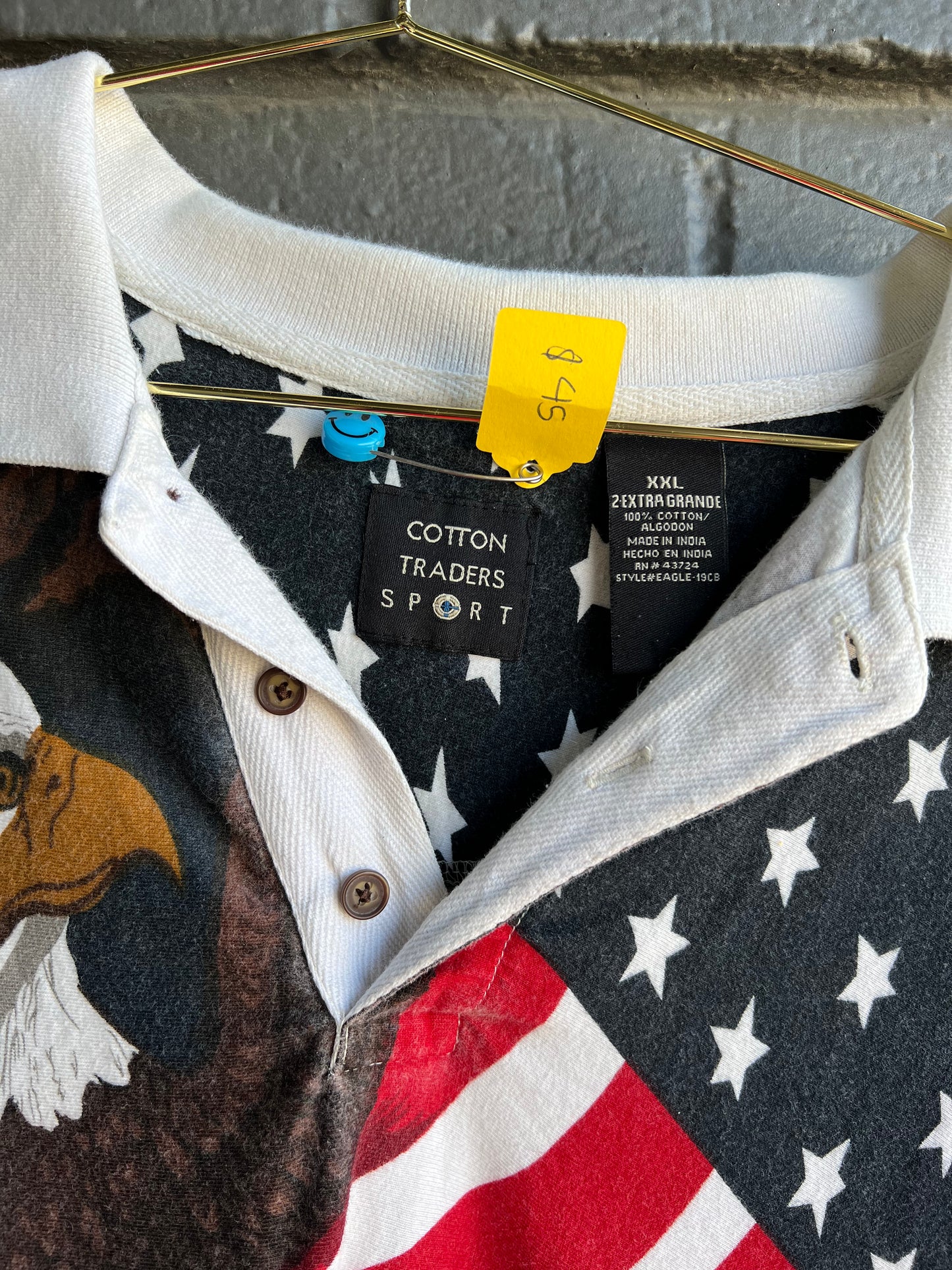 American Flag Eagle vintage polo