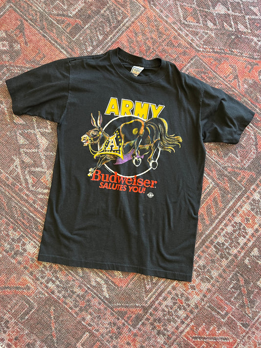 Vintage Army Budweiser 1987 tshirt