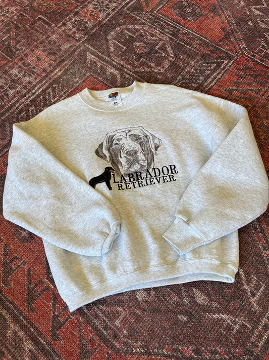 Embroidered Vintage Labrador retriever crewneck