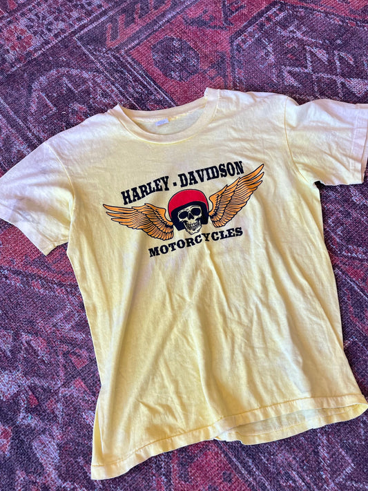 Harley Davidson Yellow vintage tshirt