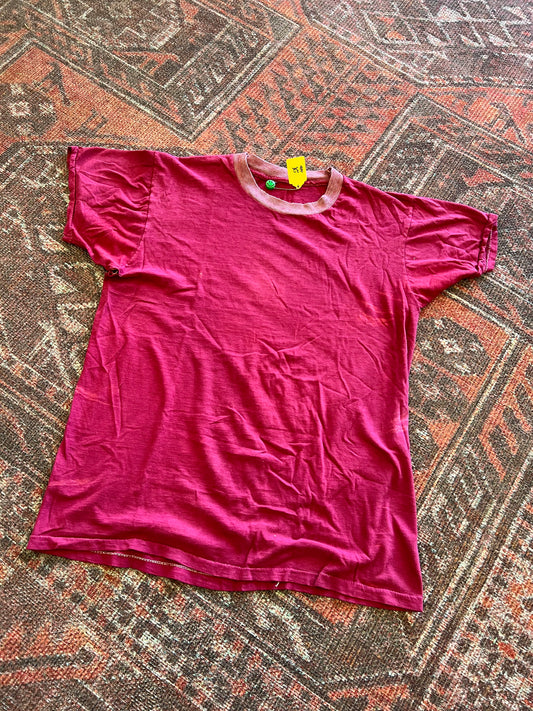 Raspberry vintage ringer tshirt