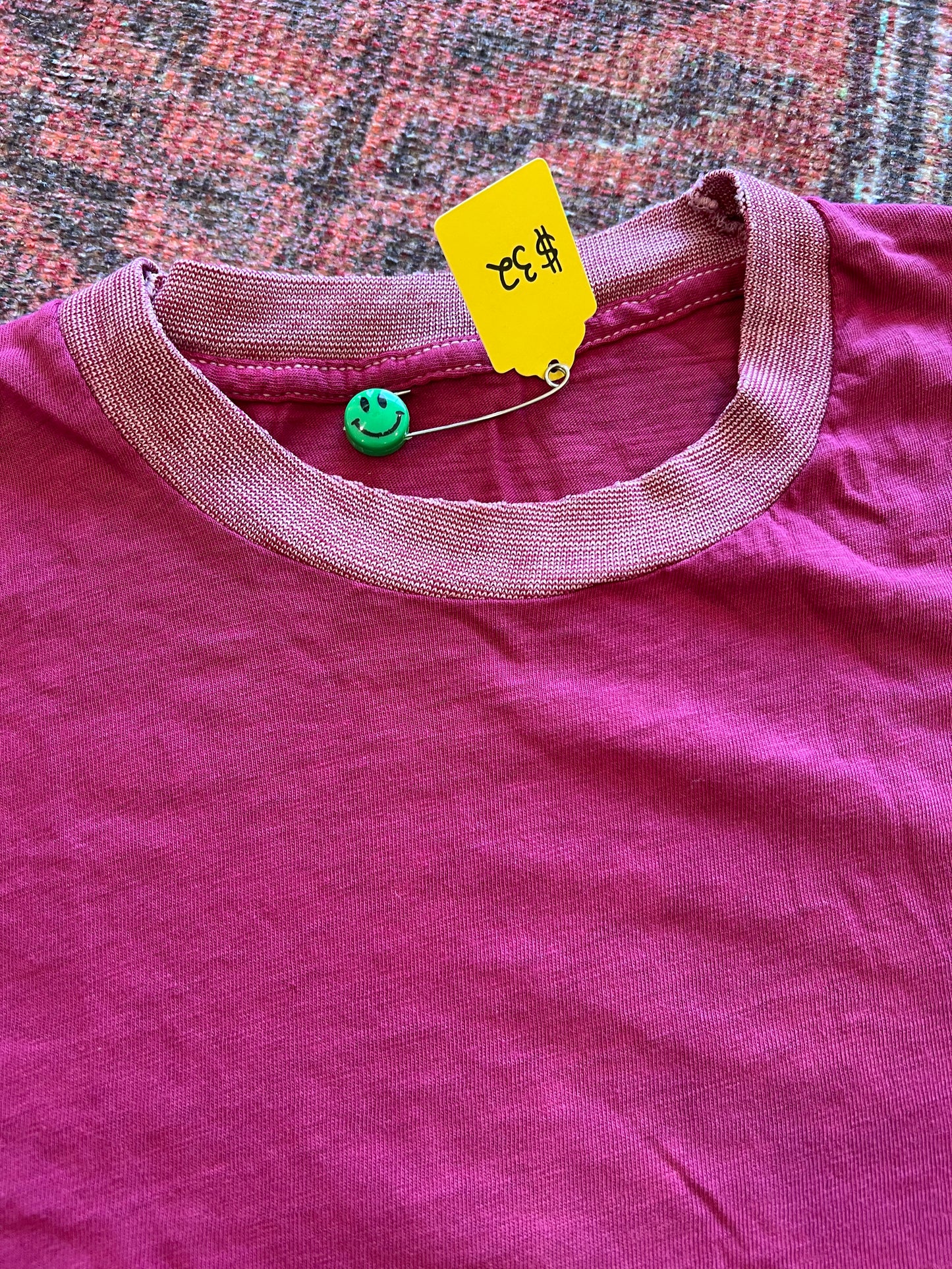 Raspberry vintage ringer tshirt