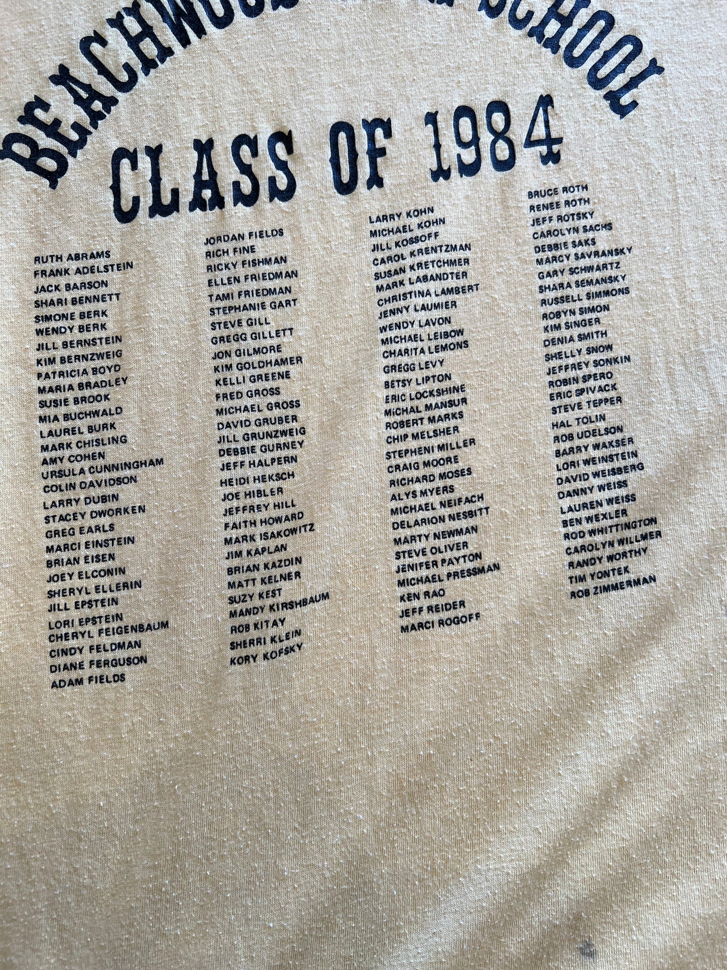 Beachwood HS ‘84 vintage tshirt